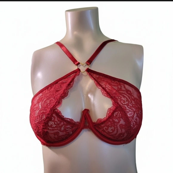Frederick’s of Hollywood Red Lace Bra & Panty Set Lover Style S/M NWT - Picture 8 of 8